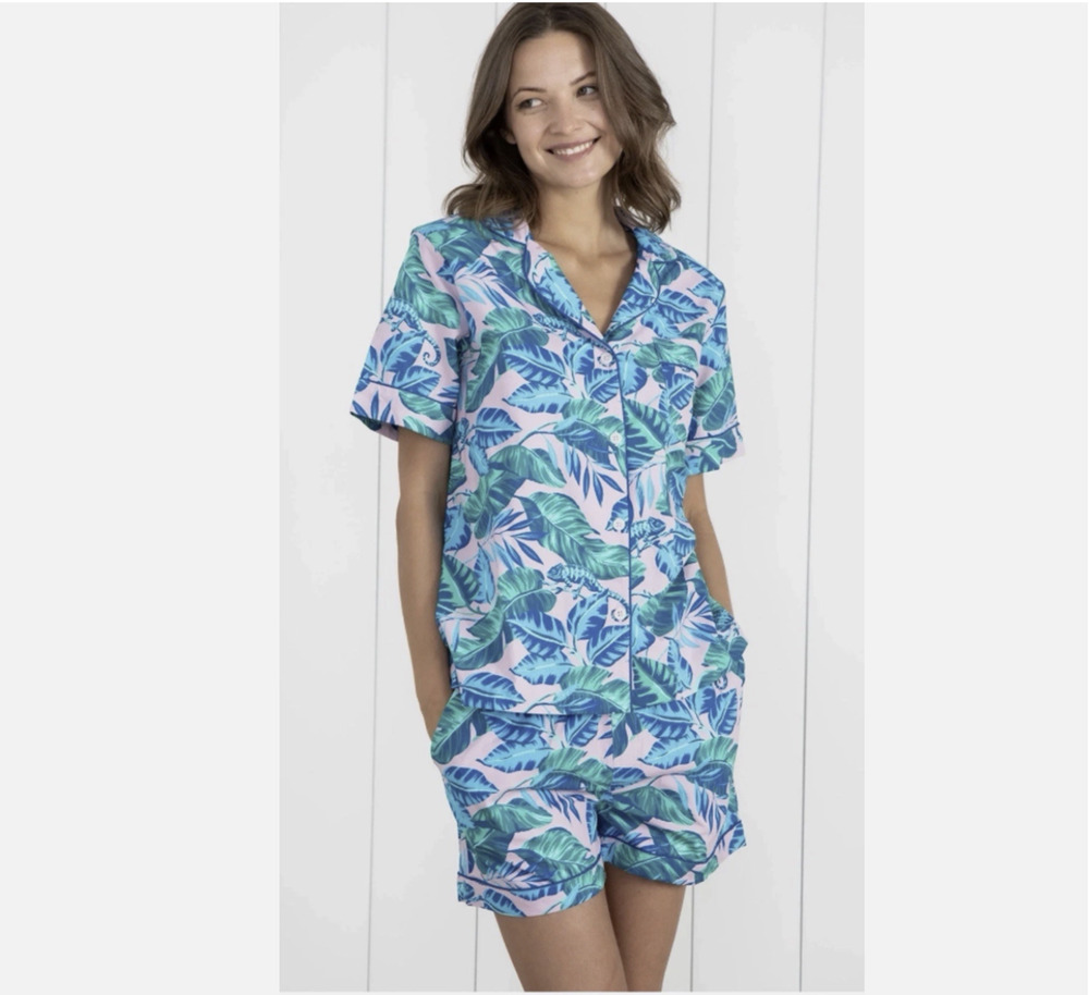 Printfresh Pajama Set Karma Chameleon Shorts Top Organic Cotton Sleep PJ Size XL